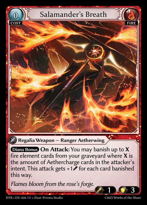 [026]【EN】【FOIL】Salamander's Breath【DTR】[SR][Fire]