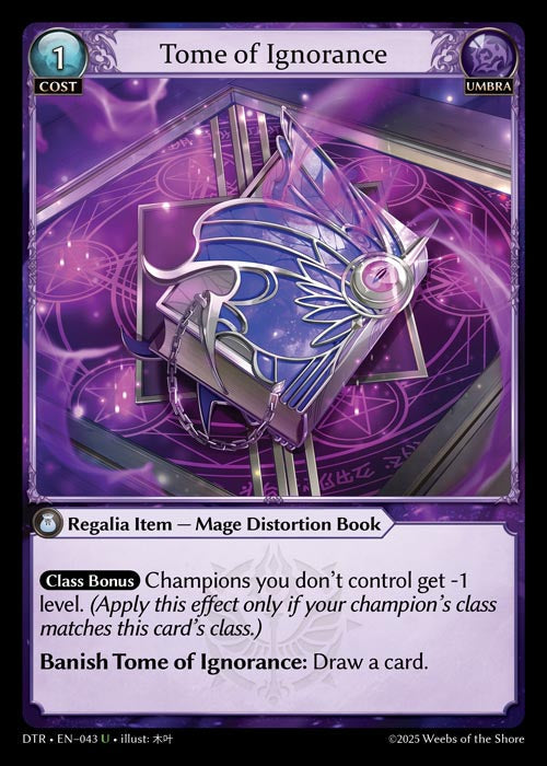 [043]【EN】【FOIL】Tome of Ignorance【DTR】[U][Umbra]