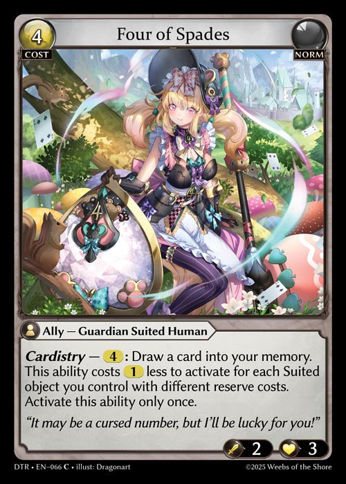 [066]【EN】【FOIL】Four of Spades【DTR】[C][Norm]