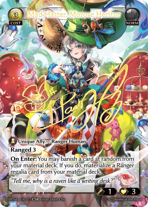 [075]【EN】【FOIL】Mad Hatter, Morose Heritor【DTR1st】[CSR][Norm]