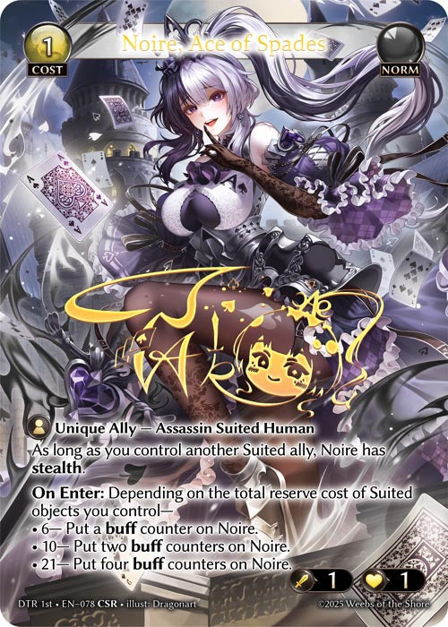 [078]【EN】【FOIL】Noire, Ace of Spades【DTR1st】[CSR][Norm]