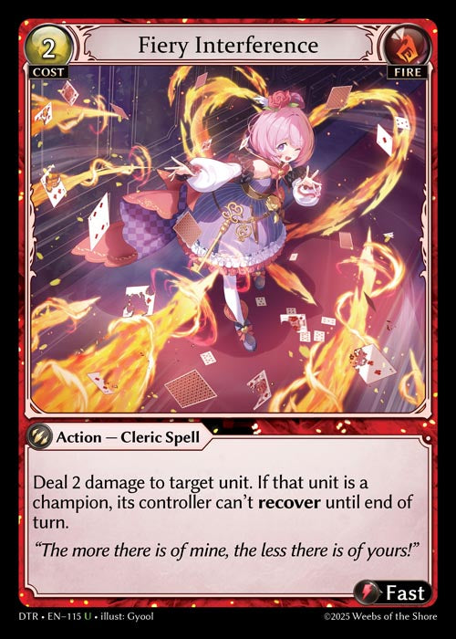 [115]【EN】【FOIL】Fiery Interference【DTR】[U][Fire]