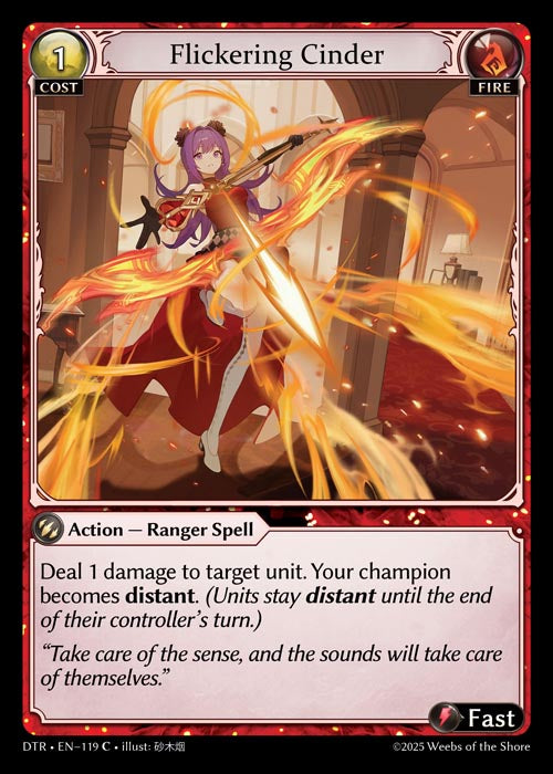 [119]【EN】Flickering Cinder【DTR】[C][Fire]