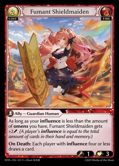 [121]【EN】Fumant Shieldmaiden【DTR】[U][Fire]