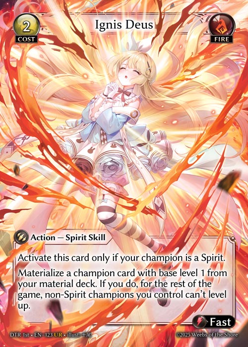 [123]【EN】【FOIL】Ignis Deus【DTR1st】[UR][Fire]