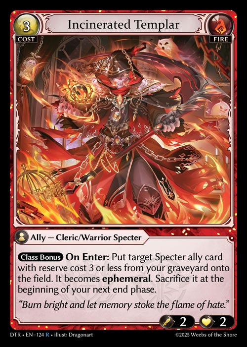 [124]【EN】【FOIL】Incinerated Templar【DTR】[R][Fire]