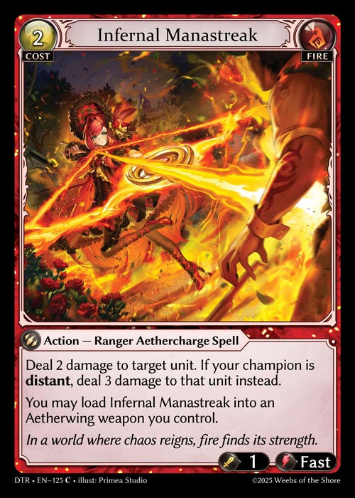 [125]【EN】【FOIL】Infernal Manastreak【DTR】[C][Fire]