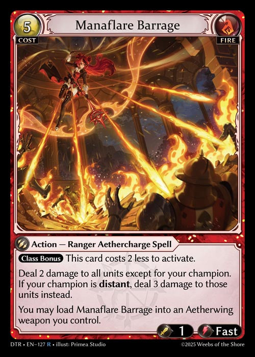 [127]【EN】【FOIL】Manaflare Barrage【DTR】[R][Fire]
