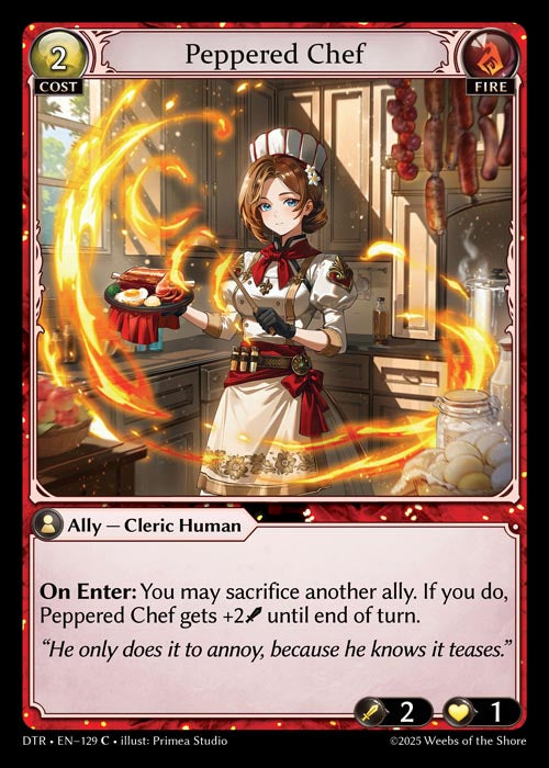 [129]【EN】【FOIL】Peppered Chef【DTR】[C][Fire]