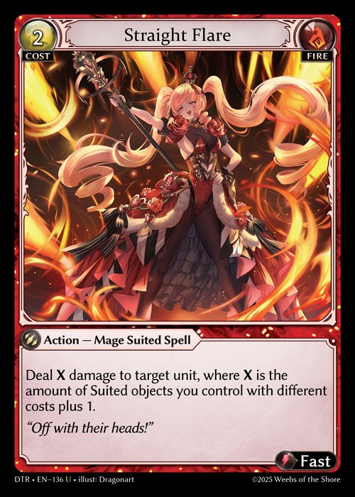 [136]【EN】【FOIL】Straight Flare【DTR】[U][Fire]
