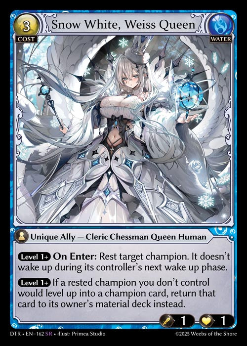 [162]【EN】【FOIL】Snow White, Weiss Queen【DTR】[SR][Water]
