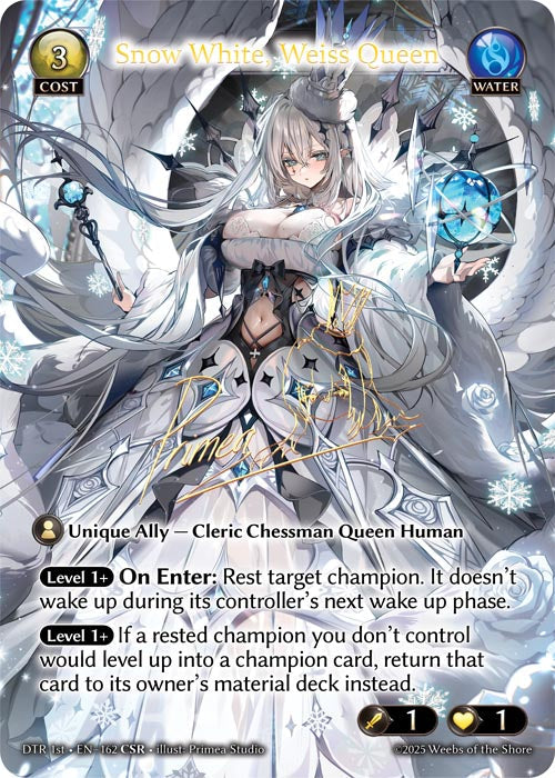 [162]【EN】【FOIL】Snow White, Weiss Queen【DTR1st】[CSR][Water]