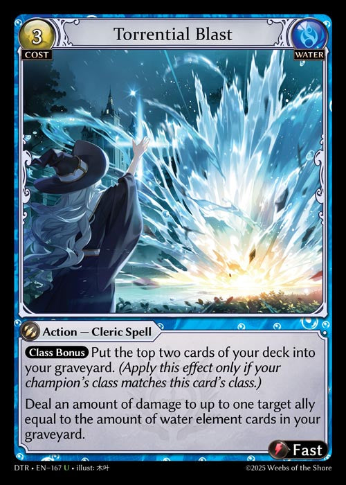 [167]【EN】【FOIL】Torrential Blast【DTR】[U][Water]