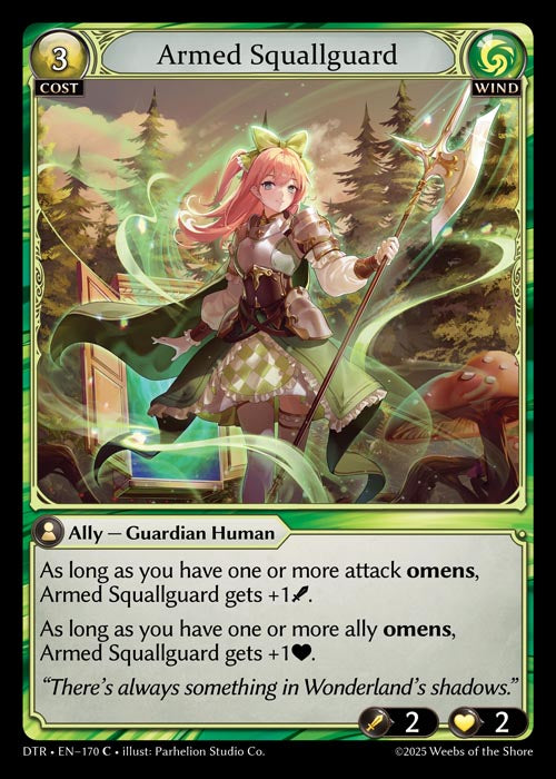 [170]【EN】【FOIL】Armed Squallguard【DTR】[C][Wind]