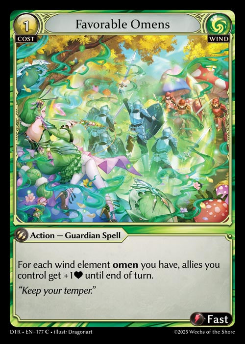 [177]【EN】【FOIL】Favorable Omens【DTR】[C][Wind]