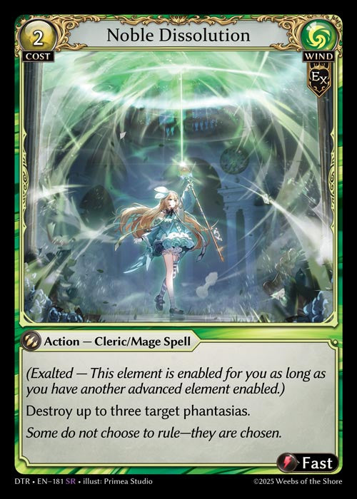 [181]【EN】【FOIL】Noble Dissolution【DTR】[SR][Wind]
