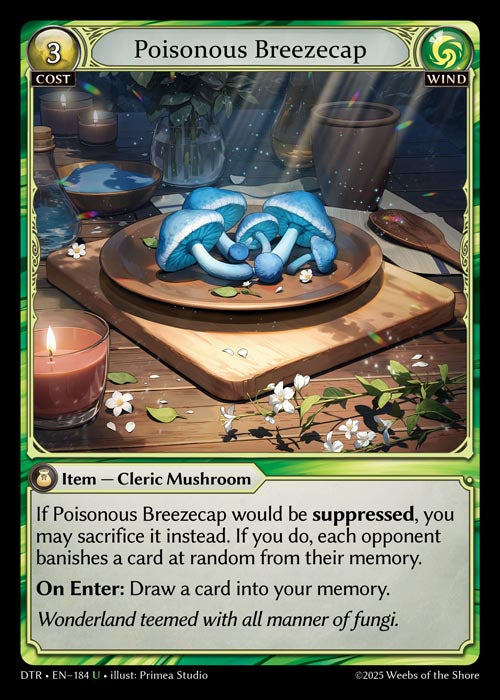 [184]【EN】【FOIL】Poisonous Breezecap【DTR】[U][Wind]
