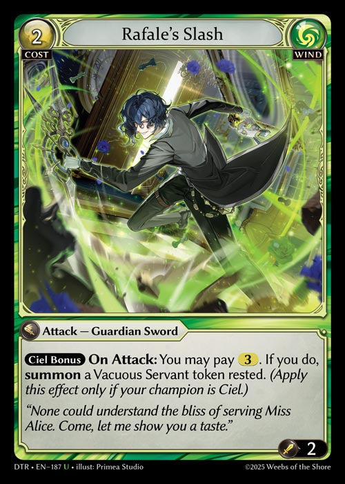 [187]【EN】【FOIL】Rafale's Slash【DTR】[U][Wind]
