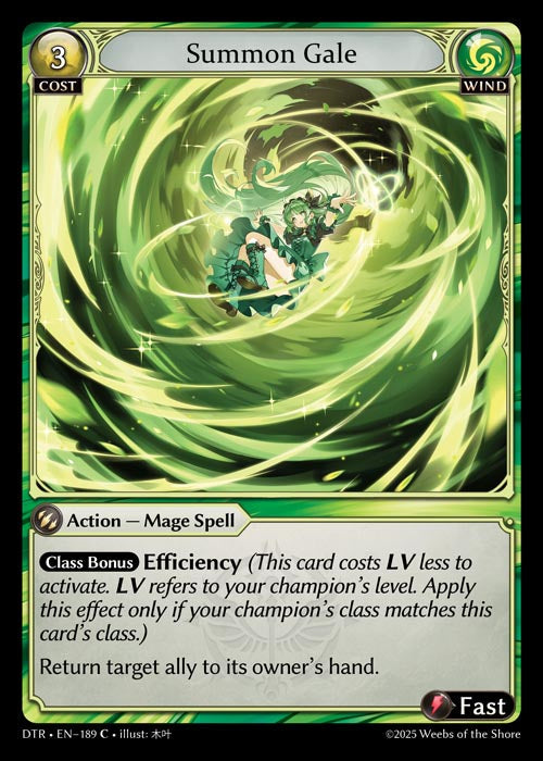 [189]【EN】【FOIL】Summon Gale【DTR】[C][Wind]