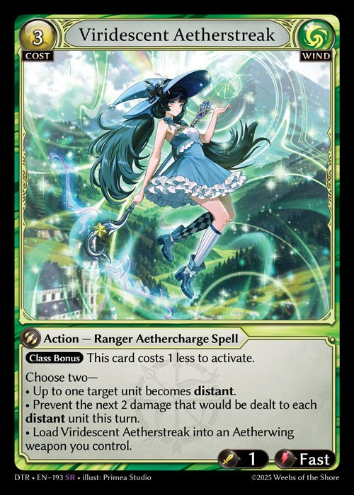 [193]【EN】【FOIL】Viridescent Aetherstreak【DTR】[SR][Wind]