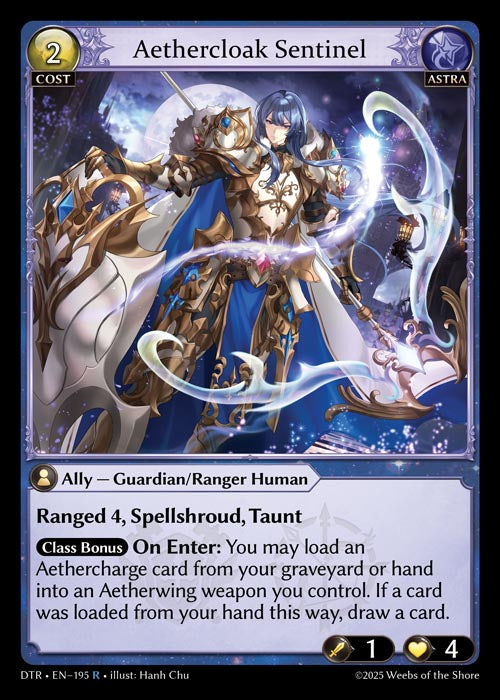 [195]【EN】【FOIL】Aethercloak Sentinel【DTR】[R][Astra]