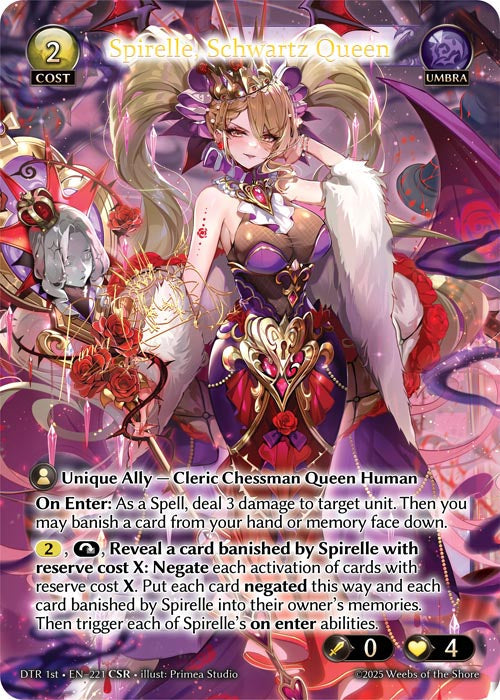 [221]【EN】【FOIL】Spirelle, Schwartz Queen【DTR1st】[CSR][Umbra]