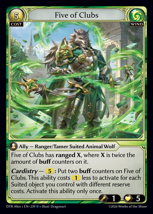 [239]【EN】【FOIL】Five of Clubs【DTRAlter】[R][Wind]