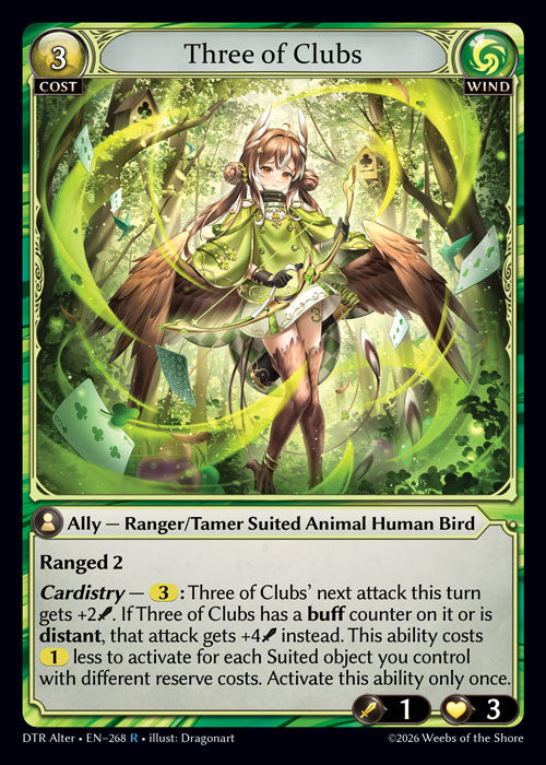 [268]【EN】【FOIL】Three of Clubs【DTRAlter】[R][Wind]