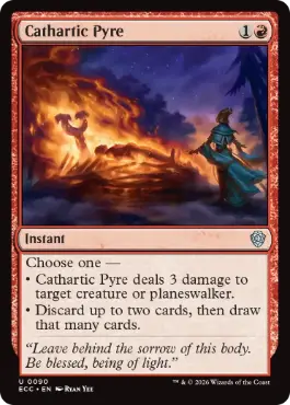 [090]【EN】安堵の火葬/Cathartic Pyre【ECC】[U][赤]