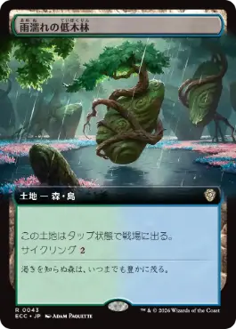 [043]【JP】■拡張アート■雨濡れの低木林/Rain-Slicked Copse【ECC】[R][土地]