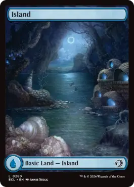 [280]【EN】【FOIL】■フルアート■島/Island【ECL】[C][土地]