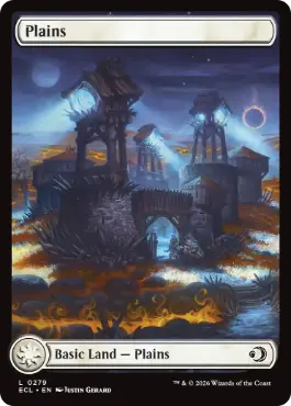 [279]【EN】【FOIL】■フルアート■平地/Plains【ECL】[C][土地]