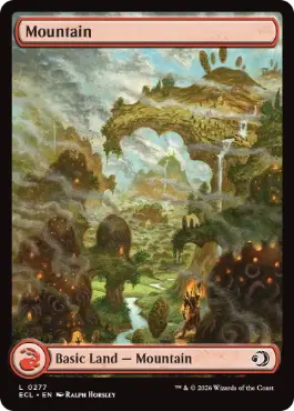 [277]【EN】【FOIL】■フルアート■山/Mountain【ECL】[C][土地]