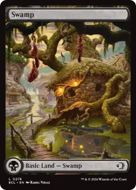 [276]【EN】【FOIL】■フルアート■沼/Swamp【ECL】[C][土地]
