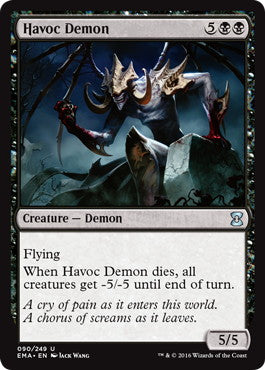 [090]【EN】大荒れの悪魔/Havoc Demon【EMA】[U][黒]