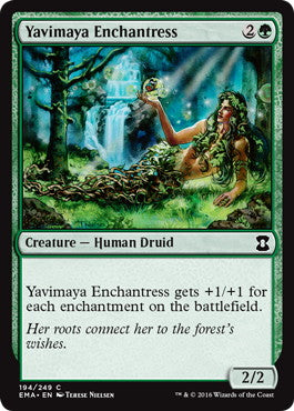 [194]【EN】ヤヴィマヤの女魔術師/Yavimaya Enchantress【EMA】[C][緑]