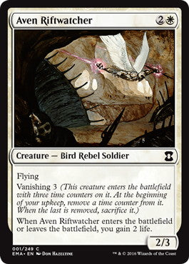 [001]【EN】【FOIL】エイヴンの裂け目追い/Aven Riftwatcher【EMA】[C][白]