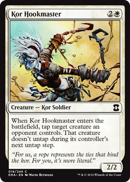 [018]【EN】【FOIL】コーの鉤の達人/Kor Hookmaster【EMA】[C][白]