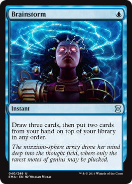[040]【EN】【FOIL】渦まく知識/Brainstorm【EMA】[U][青]