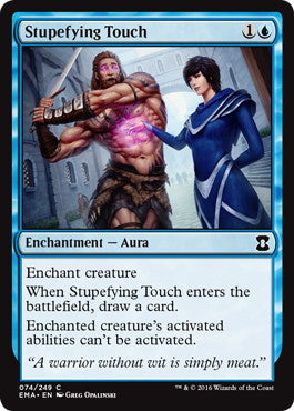 [074]【EN】【FOIL】麻痺の感触/Stupefying Touch【EMA】[C][青]