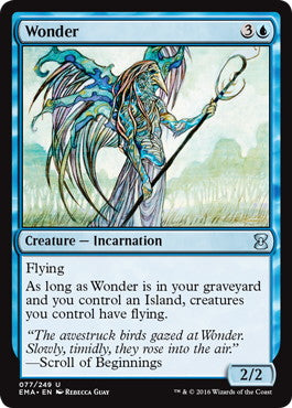 [077]【EN】【FOIL】不可思議/Wonder【EMA】[U][青]