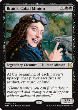 [082]【EN】【FOIL】陰謀団の先手ブレイズ/Braids, Cabal Minion【EMA】[R][黒]