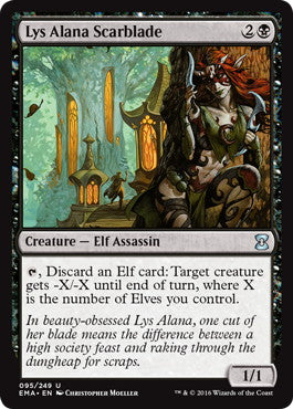 [095]【EN】【FOIL】リス・アラナの傷刃/Lys Alana Scarblade【EMA】[U][黒]
