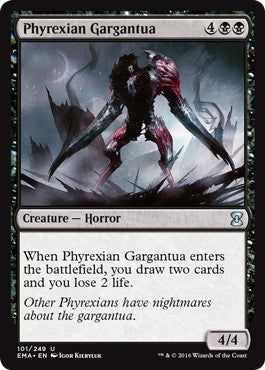 [101]【EN】【FOIL】ファイレクシアのガルガンチュア/Phyrexian Gargantua【EMA】[U][黒]