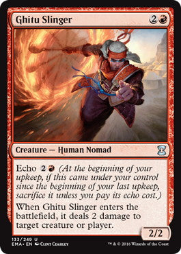 [133]【EN】【FOIL】ギトゥの投石戦士/Ghitu Slinger【EMA】[U][赤]