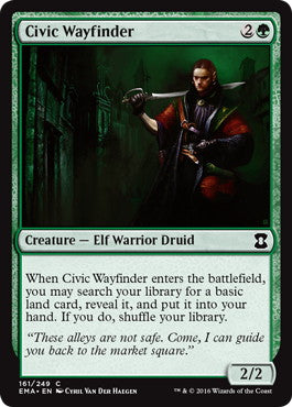 [161]【EN】【FOIL】護民官の道探し/Civic Wayfinder【EMA】[C][緑]