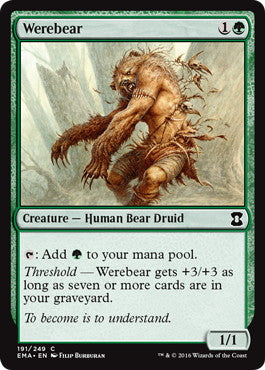 [191]【EN】【FOIL】熊人間/Werebear【EMA】[C][緑]