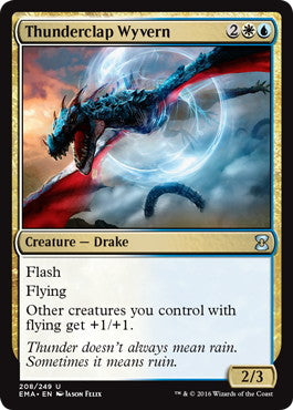 [196]【EN】【FOIL】雷鳴のワイヴァーン/Thunderclap Wyvern【EMA】[U][多色]