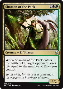 [208]【EN】【FOIL】群れのシャーマン/Shaman of the Pack【EMA】[U][多色]