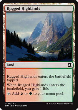 [243]【EN】【FOIL】岩だらけの高地/Rugged Highlands【EMA】[C][土地]